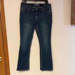 3 for $15 Paisley Sky Low Rise Blue Jeans Embellished Denim Casual Pants size 12